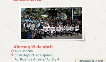 COMIENZA LA ORGANIZACIN PARA EL DESFILE DEL 25 DE MAYO